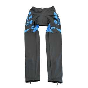 Sponeed Mens Black Stretch Compression Ankle Zip Padded Cycling Pants Size L